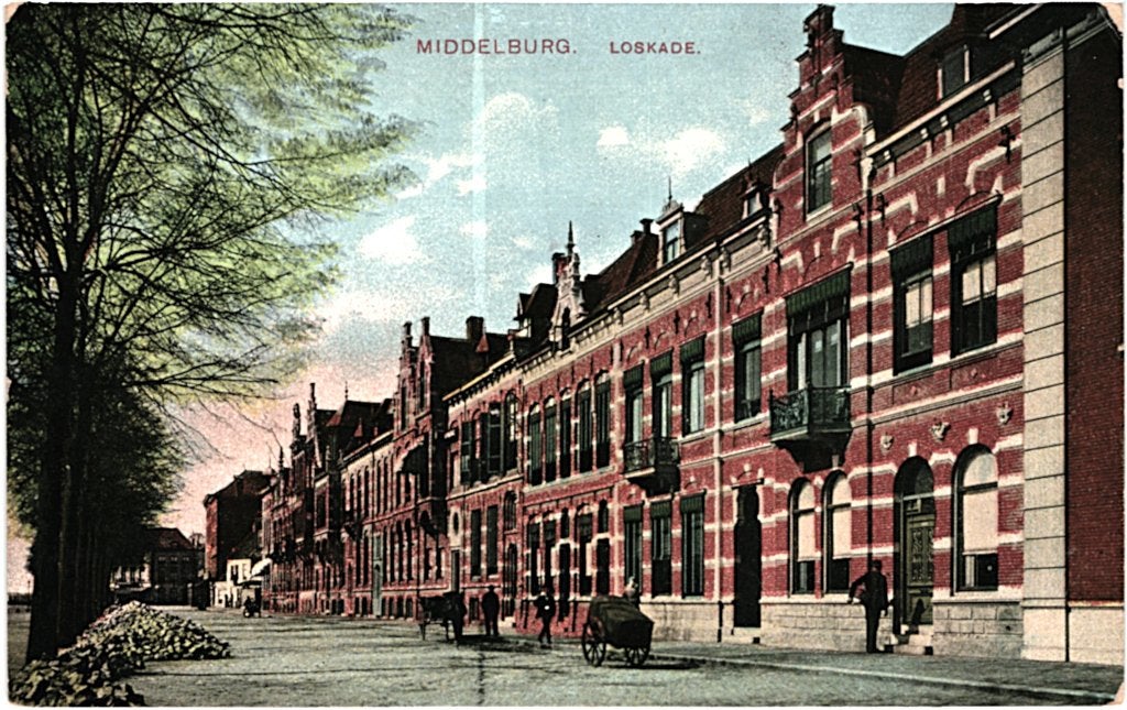 804647	Middelburg	Loskade	1912	Gelopen met zegel, Ophalen of Verzenden, Voor 1920, Gelopen, Zeeland
