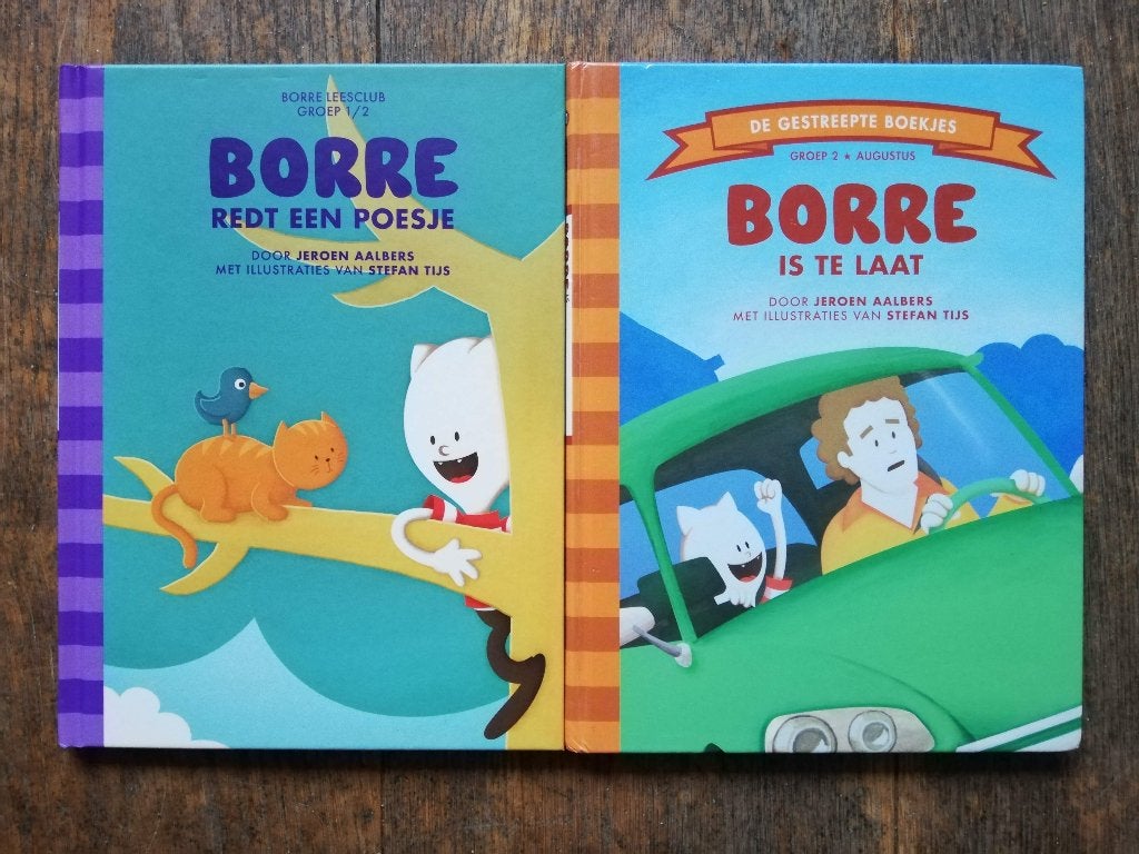 BORRE redt poesje gr 1/2;Borre te laat gr2;B journalist gr3, Boeken, Kinderboeken | Kleuters, 5 of 6 jaar, Fictie algemeen, Jongen of Meisje