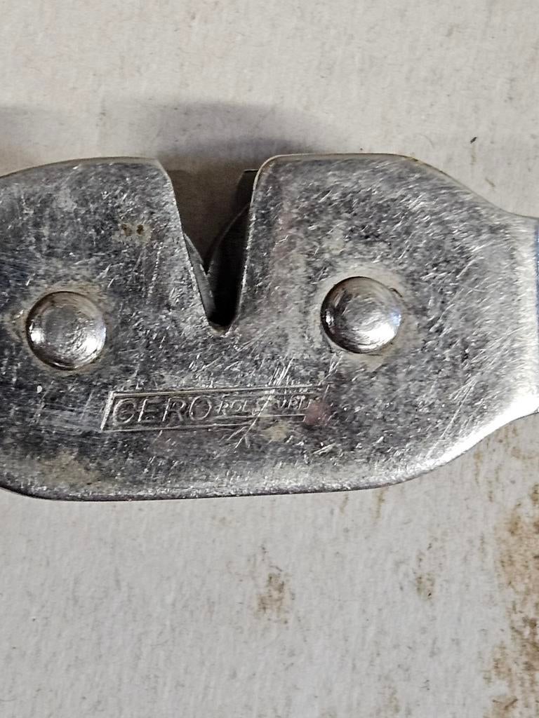 Vintage Gero Roestvrij Messenslijper - Keukenaccessoire, Antiek en Kunst, Ophalen of Verzenden