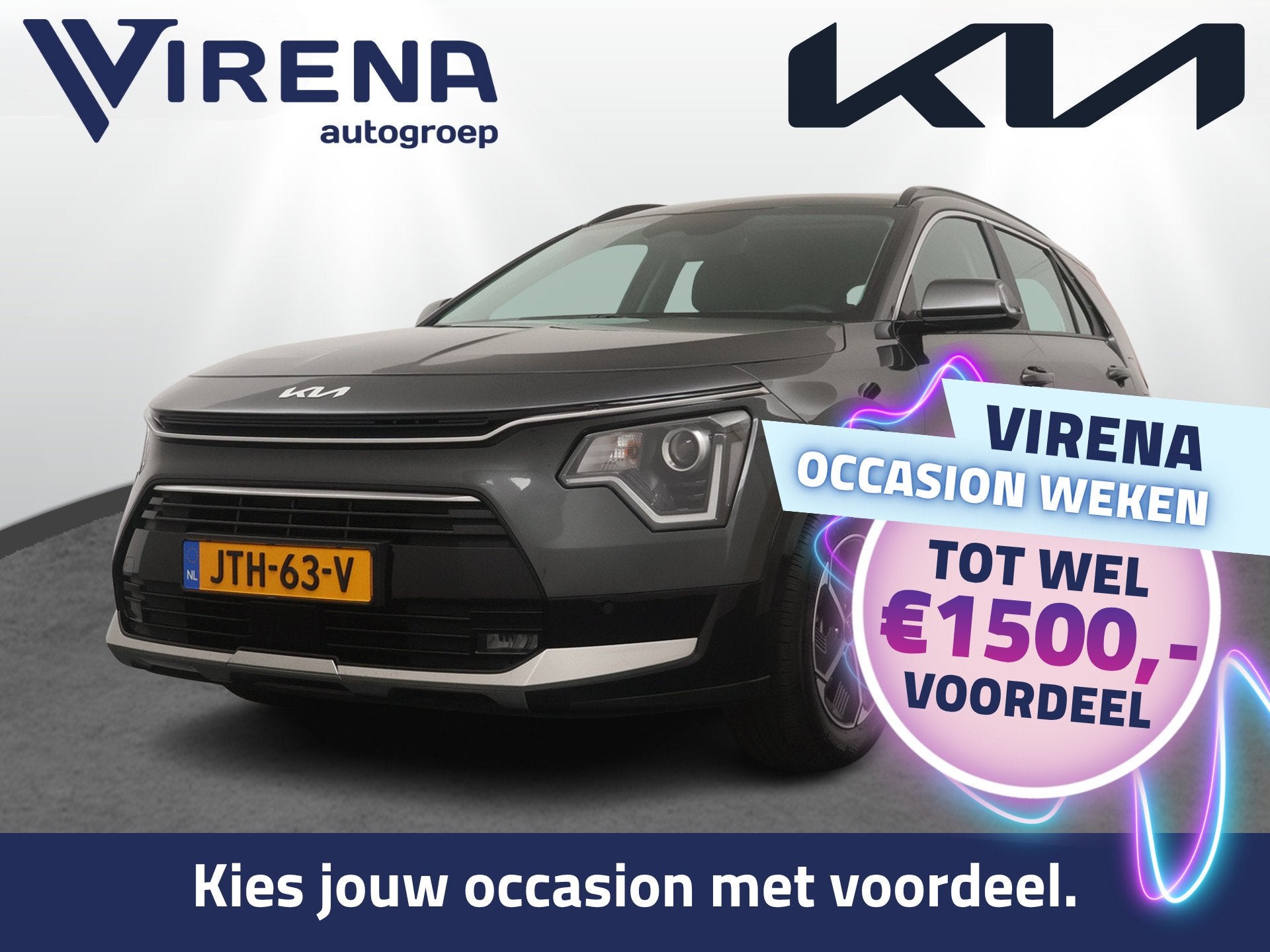 Kia Niro 1.6 GDi Hybrid DynamicLine Automaat - Adaptive Crui, Stof, Gebruikt, Origineel Nederlands, Kia Top Selectie