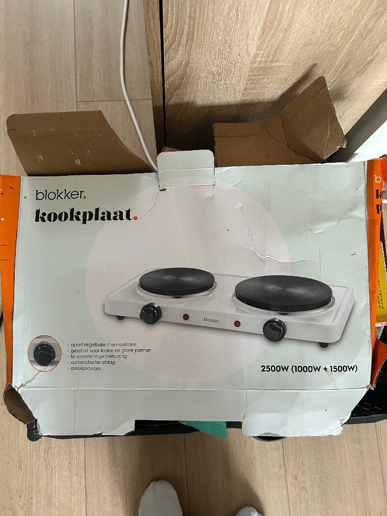 Kookplaat, Witgoed en Apparatuur, Ophalen, Gebruikt, 3 kookzones of minder, Vrijstaand