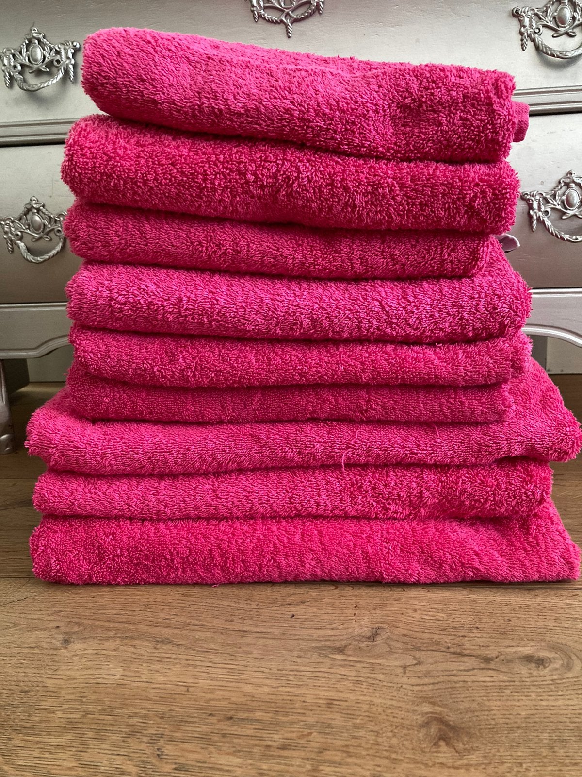 Hema handdoeken washandjes roze pink zuurstok baddoeken, Ophalen of Verzenden, Zo goed als nieuw, Roze, Handdoek