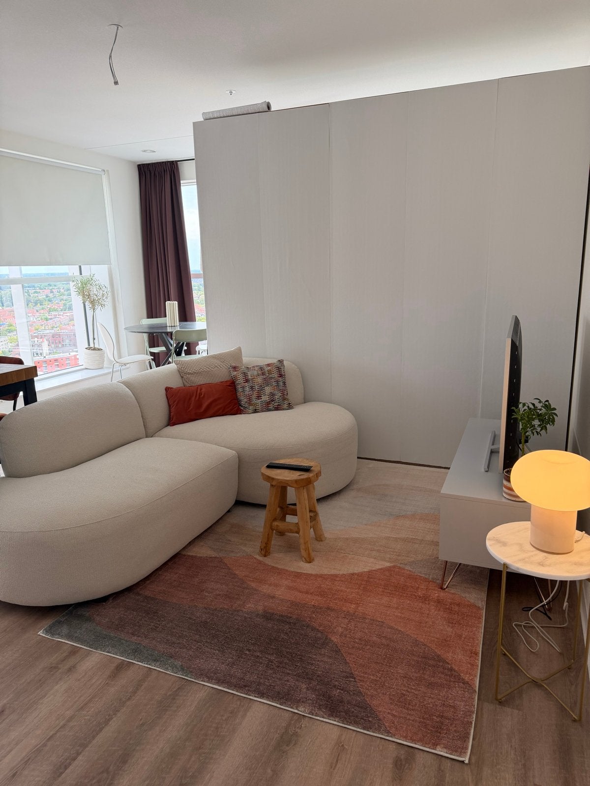 JYSK Hoekbank JYLLINGE | chaise longue rechts beige teddy, Ophalen, 125 tot 150 cm, Hoekbank, Driepersoons