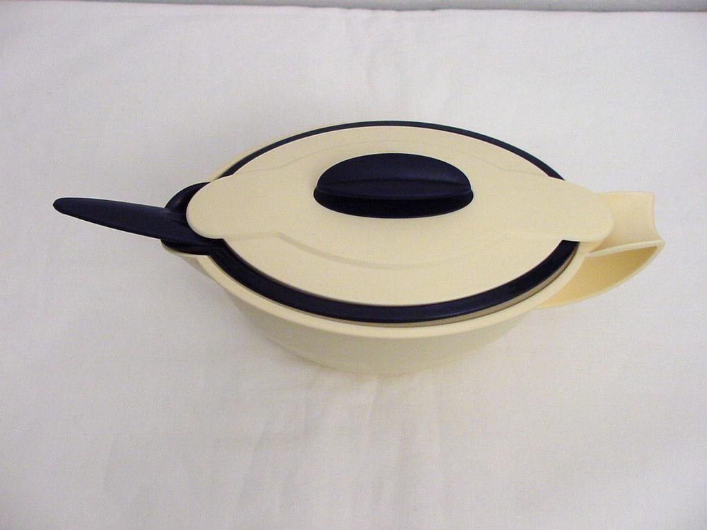 vintage tupperware sauskom thermo duo, Ophalen of Verzenden, Zo goed als nieuw, Bak of Kom