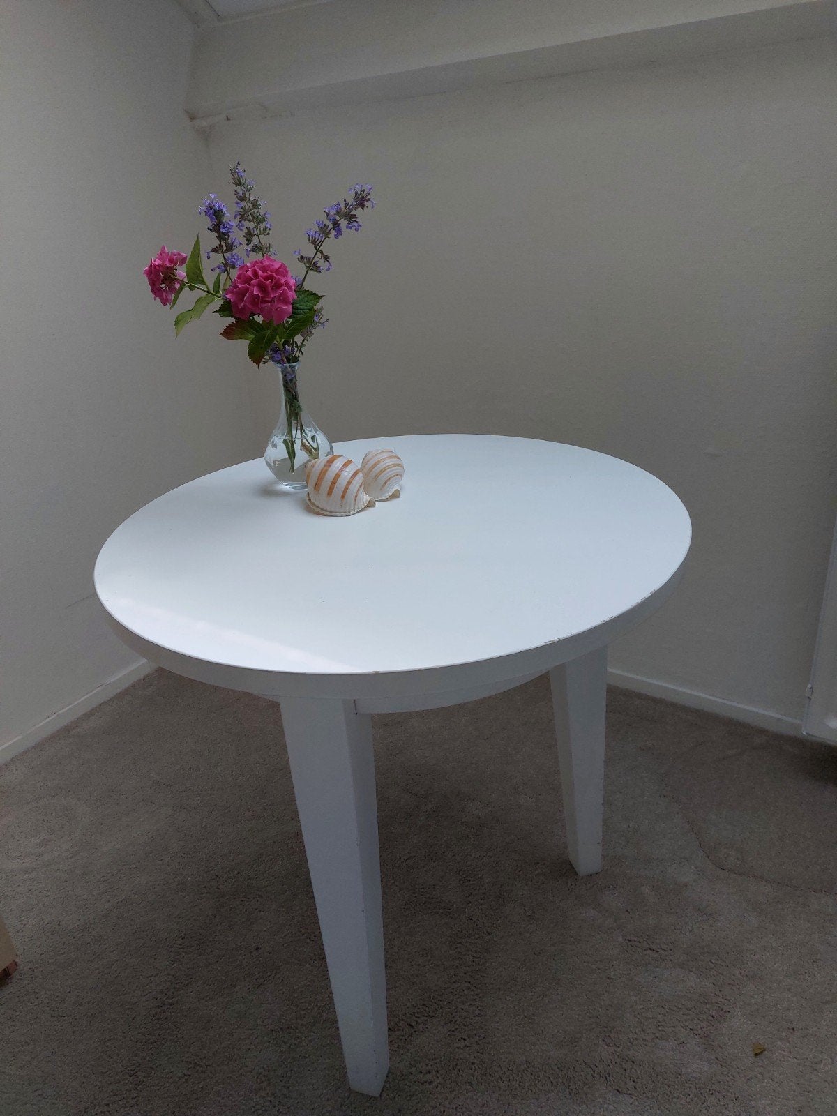 Tafel wit, Minder dan 55 cm, Gebruikt, Rond, Ophalen of Verzenden