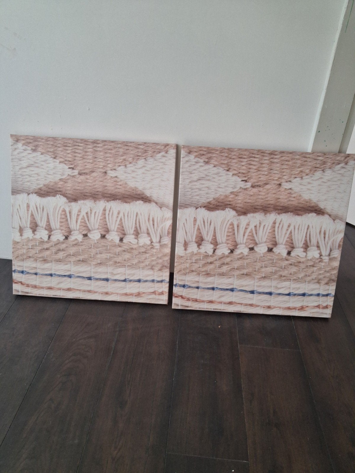 2x Schilderij met Macramé / Boho-stijl print, Ophalen, Doek, Print, Overige onderwerpen