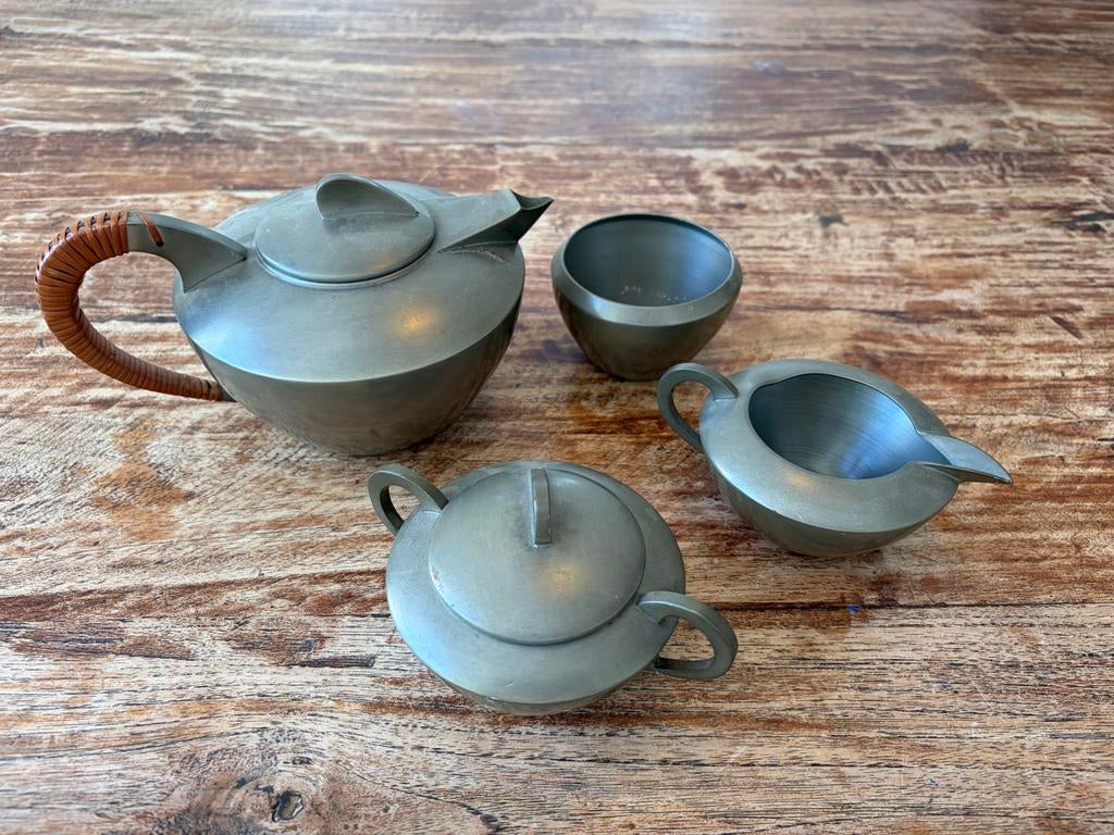 Vintage theepot, melkkan en suikerpot set, Ophalen of Verzenden