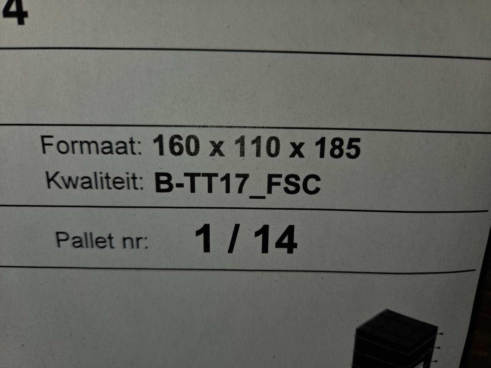 Partij doosjes op pallets (160x110x185mm, B-TT17_FSC), Ophalen, Overige categorieën