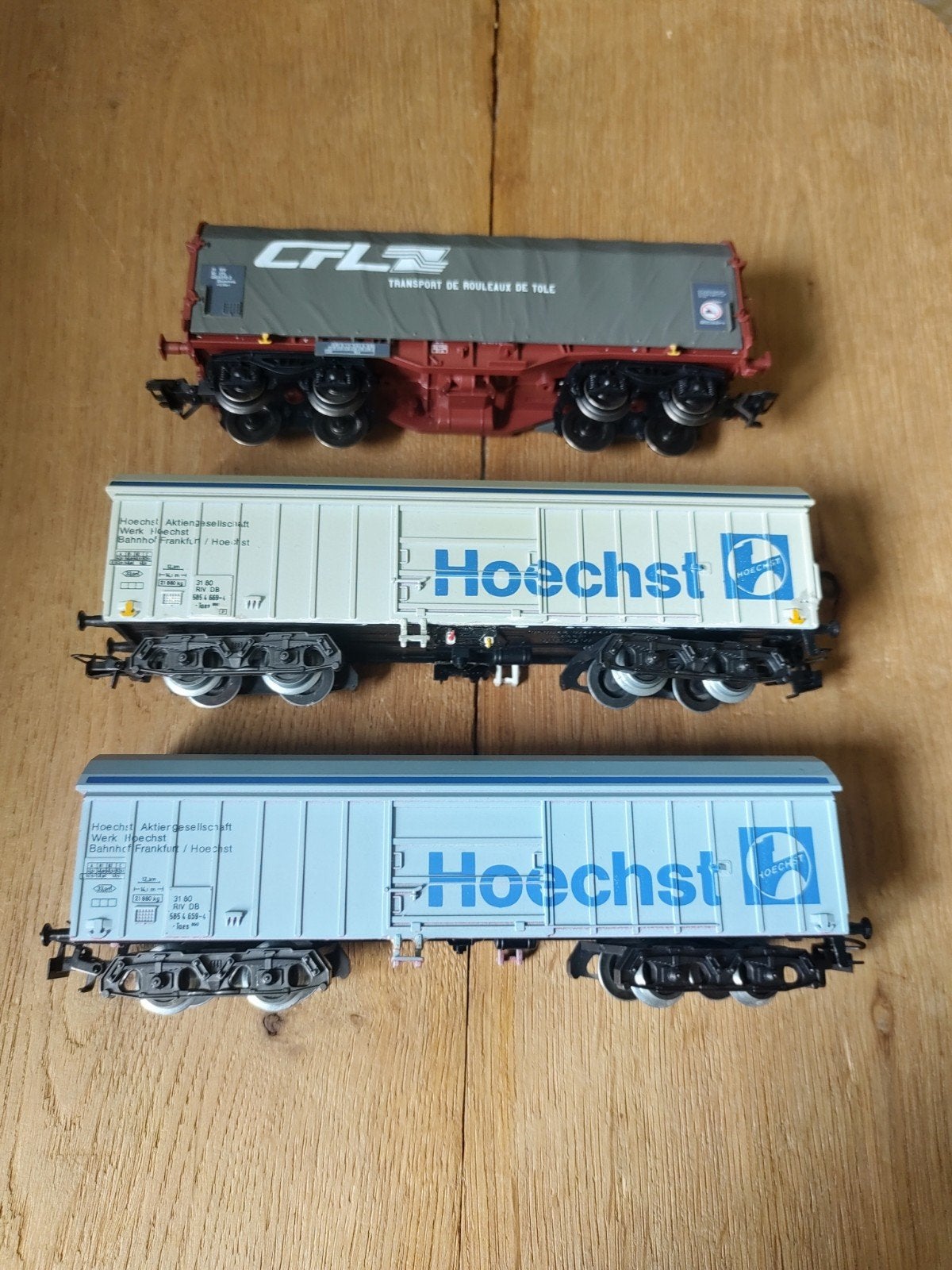 3x marklin wagon diversen, Wisselstroom, Gebruikt, Wagon, Ophalen of Verzenden
