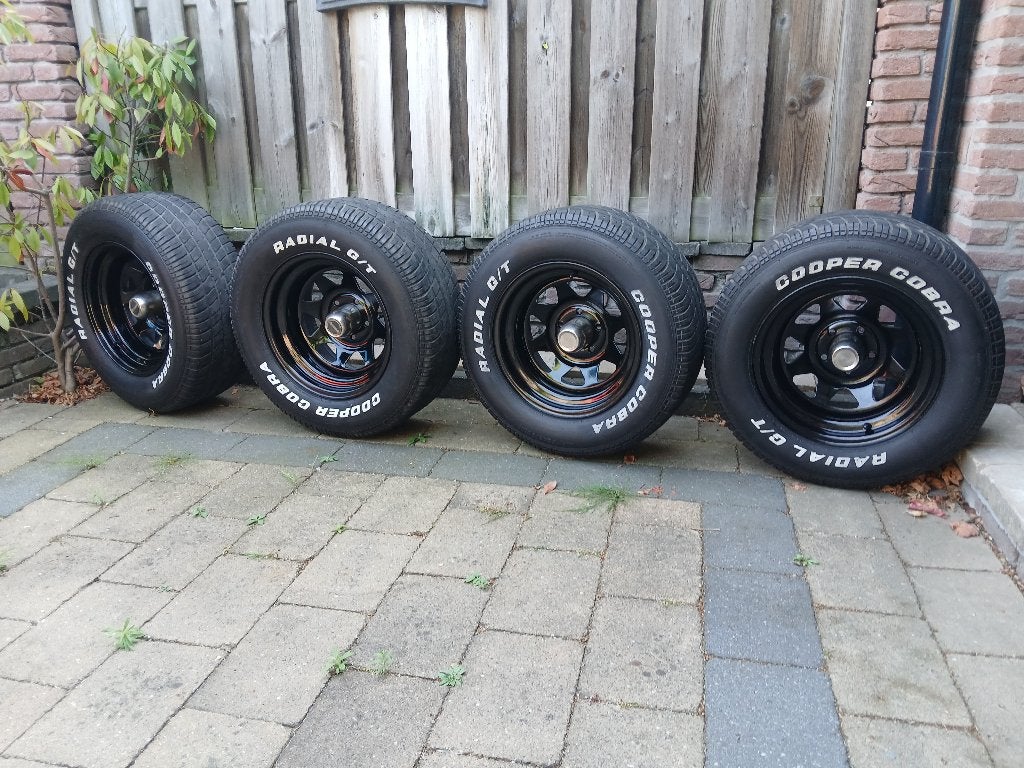 MOPAR Velgen American racing 5x4,5 WOLFRACE 12j Chevy 5x4,75, Ophalen, Gebruikt, All Season, Band(en)