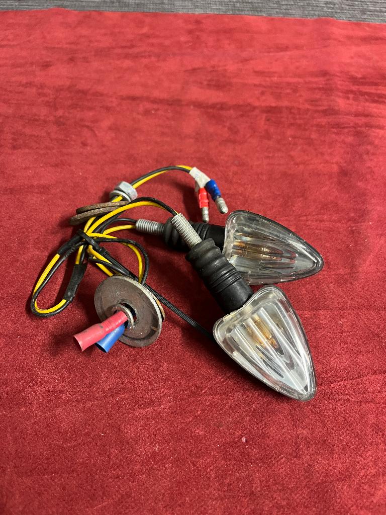 Twee mini / kleine motor knipperlichten , lampjes ., Motoren, Ophalen of Verzenden, Gebruikt