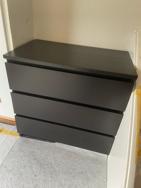 Ikea Malm ladekast zwartbruin, Ophalen, Gebruikt, 75 cm of meer, Scandinavisch