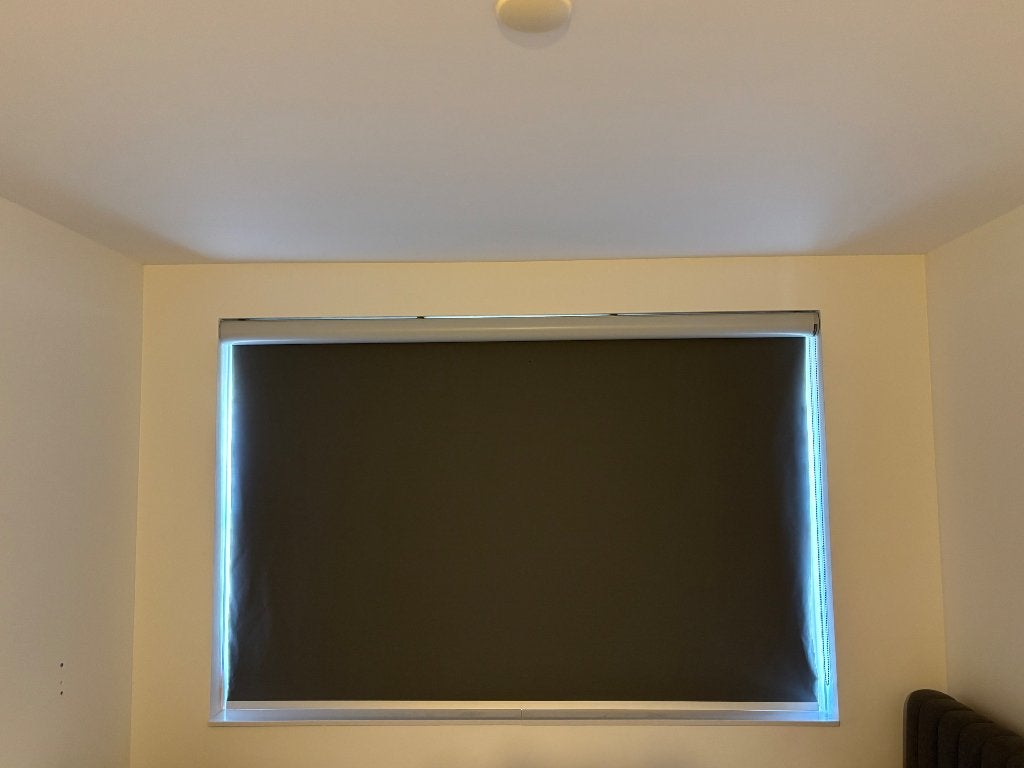 Verduisterend rolgordijn 230 cm Antraciet, Ophalen, Gebruikt, 100 tot 150 cm, 200 cm of meer