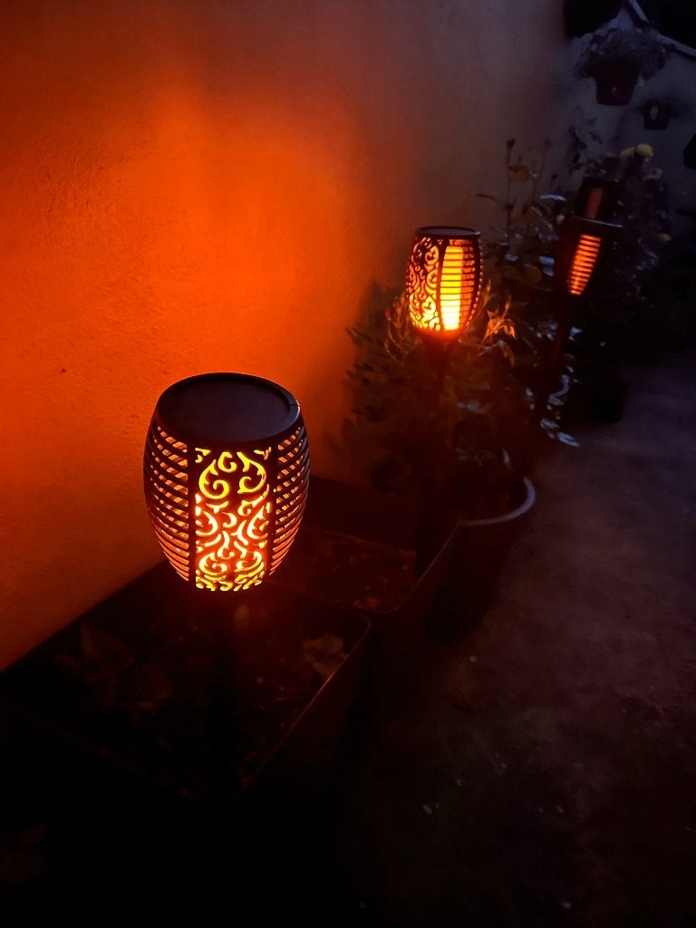 6x Lichtgevende Lantaarn Solar Lamp Tuin Decoratie Zonlicht, Tuin en Terras, Zonne-energie, Kunststof, Verzenden, Minder dan 50 watt