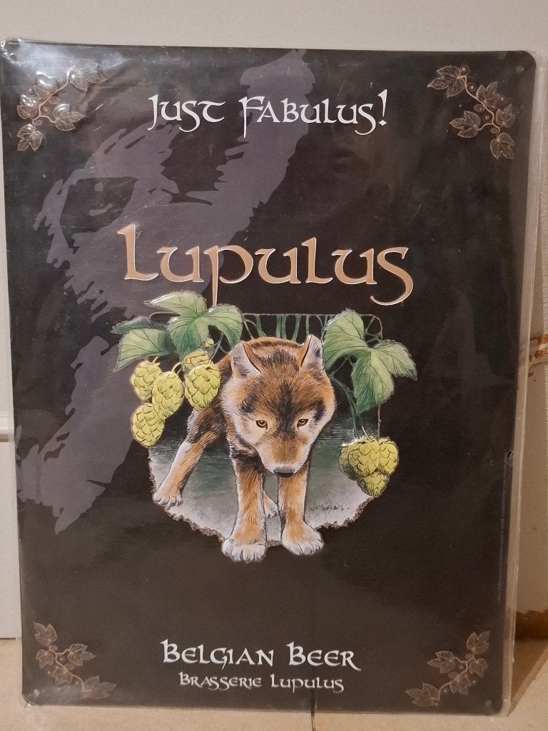 Reclamebord Lupulus bier, Verzamelen, Biermerken, Ophalen of Verzenden, Nieuw, Reclamebord, Plaat of Schild, Overige merken