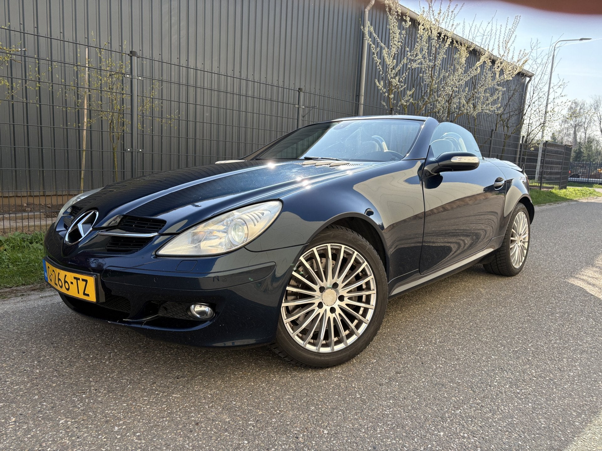 Mercedes-Benz SLK 350 / AUTOMAAT / LEER / NAVI / CRUISE / IN, Achterwielaandrijving, Gebruikt, Cabriolet, Blauw