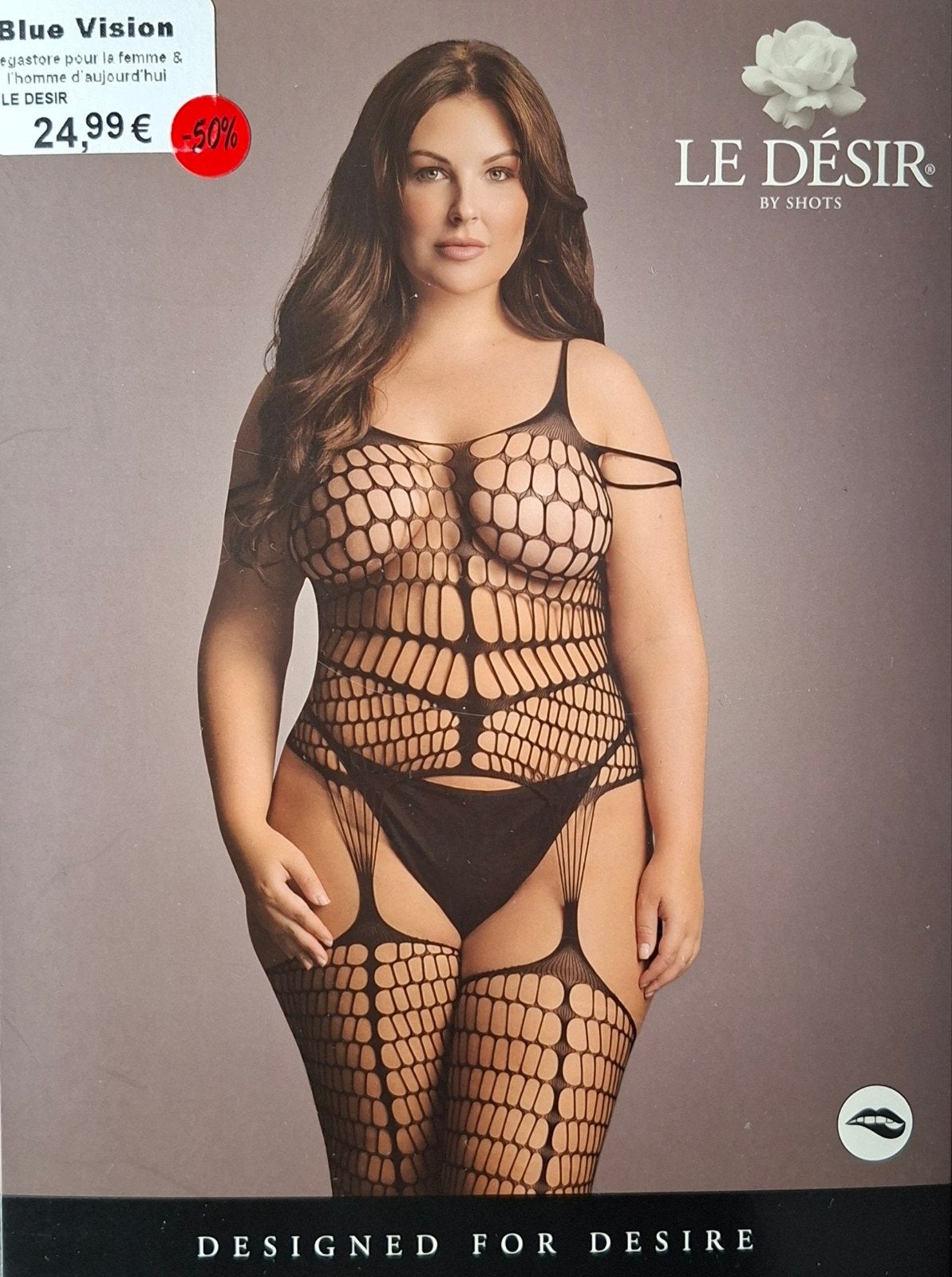 Le Désir bodystocking zwart, XXL-5XL, Le désir, Ophalen of Verzenden, Zwart, Body of Korset