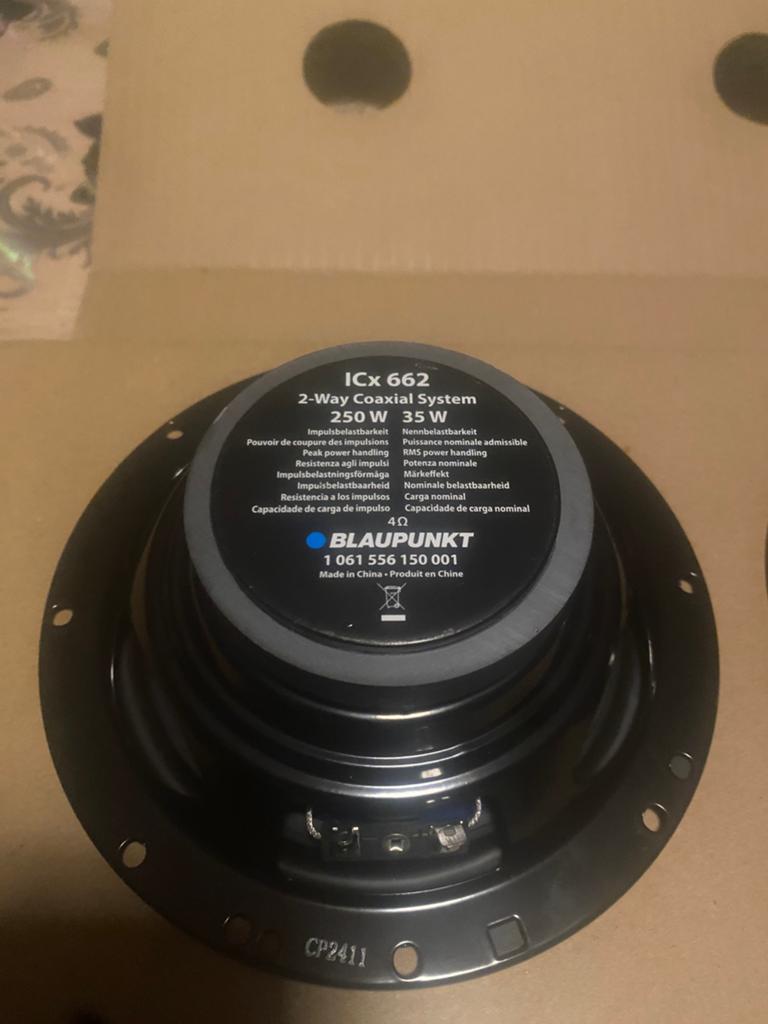 Blaupunkt ICx 662 2-weg coaxiaal systeem 250W, Auto diversen, Ophalen of Verzenden, Zo goed als nieuw