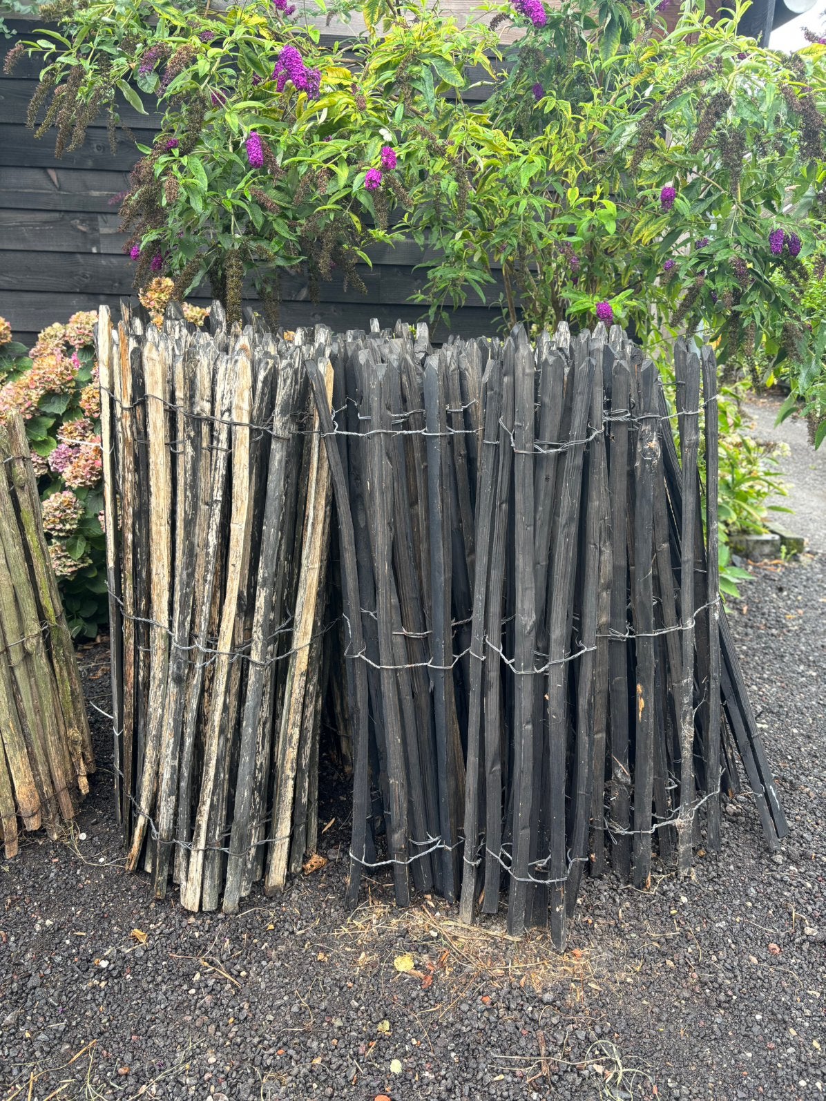Kastanjehouten schapenhekjes 120 cm – ca. 35 meter, Tuin en Terras, Tuinhekken en Hekwerk, Ophalen, Gebruikt, Hout, Tuinhek