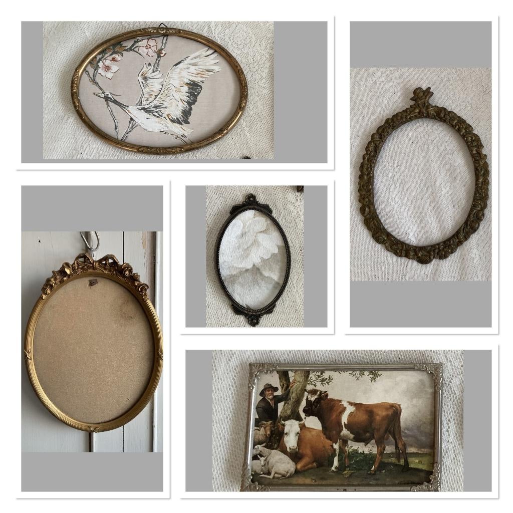 Brocante fotolijstjes zonder glas, Antiek en Kunst, Curiosa en Brocante, Ophalen of Verzenden