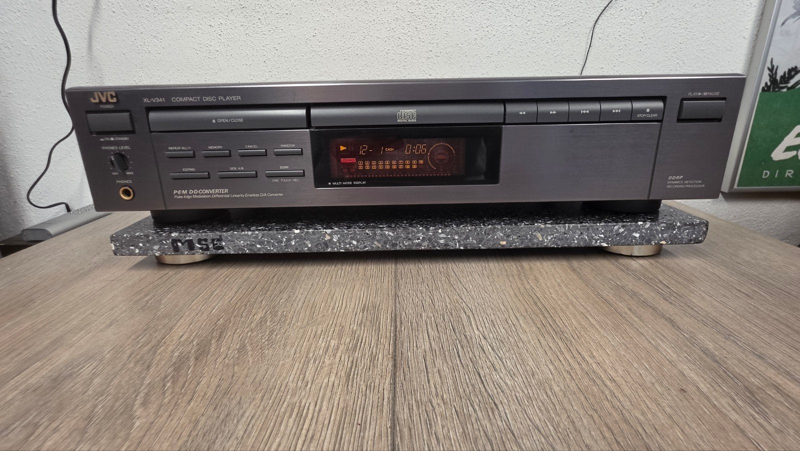 JVC XL-V341  Vintage 1-Bit CD-speler | Titanium uitvoering, Info@jvc.com, Gebruikt, JVC, Ophalen of Verzenden