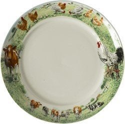 Ontbijtborden Koe - Kip Wiebe van der Zee servies, Overige merken, Nieuw, Ophalen of Verzenden, Bord(en)