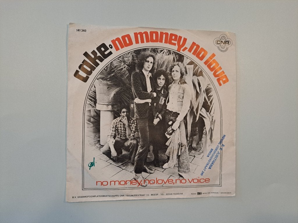 Single: Cake - No Money, No Love, Ophalen of Verzenden, Gebruikt, 7 inch, Pop