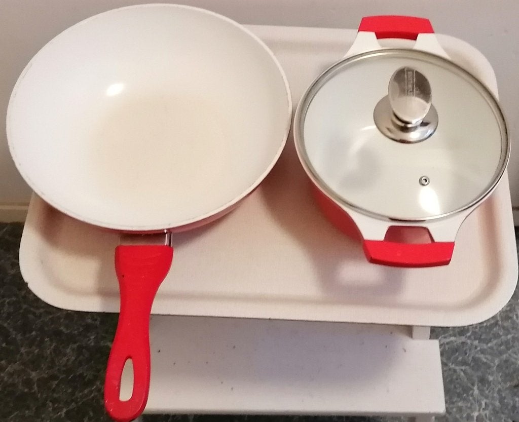 Wok-/steelpan & kookpan/braadpan per stuk € 12,50, Ophalen of Verzenden, Gebruikt, Rvs, Wok