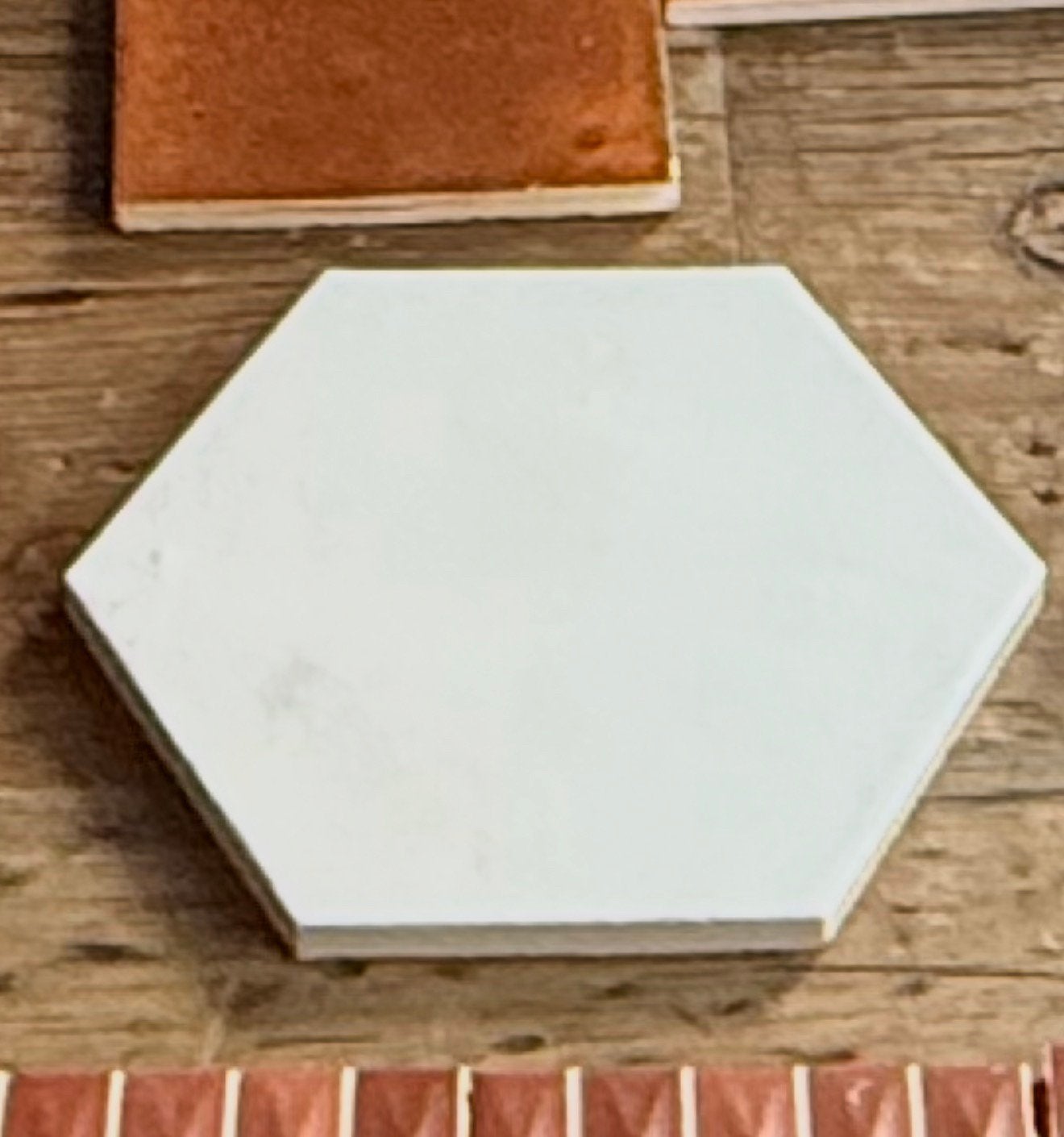 Prschrige Spaanse Hexagon wand/vloertegel, Ophalen, Steen/keramiek, Wit, Nieuw