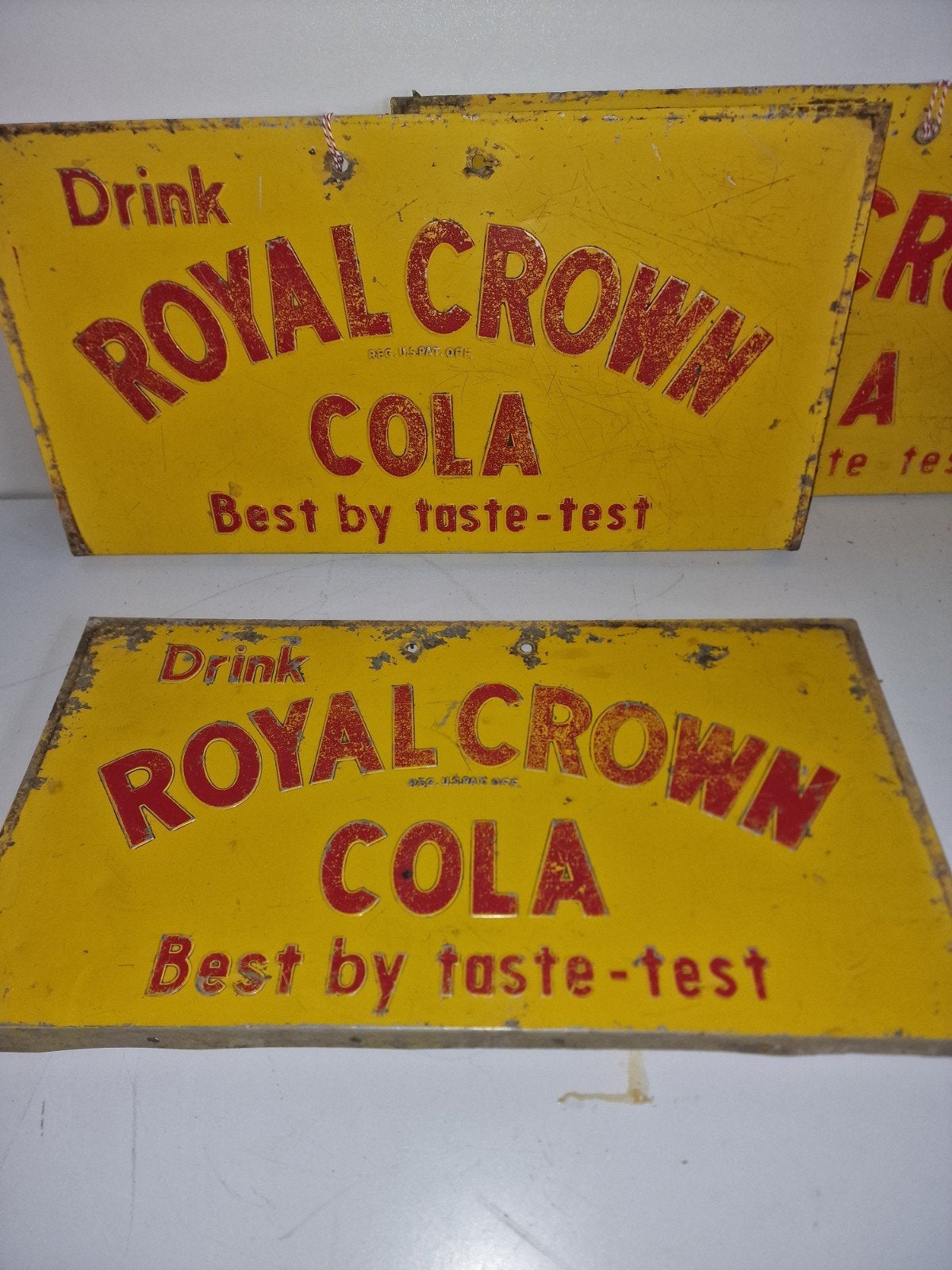 royal crown cola  50jaren reclame bord, Verzamelen, Ophalen, Gebruikt, Reclamebord