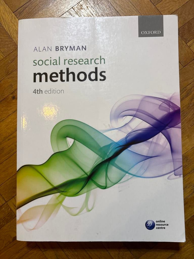 Social Research Methods 4th edition, Ophalen of Verzenden, Gamma, Gelezen, HBO