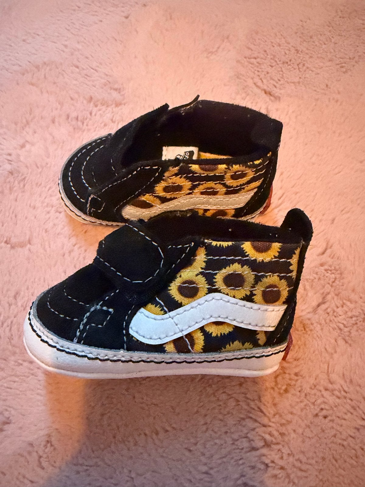 Vans babyschoentjes met zonnebloemprint, Kinderen en Baby's, Ophalen of Verzenden, Zo goed als nieuw, Jongetje of Meisje, Schoentjes