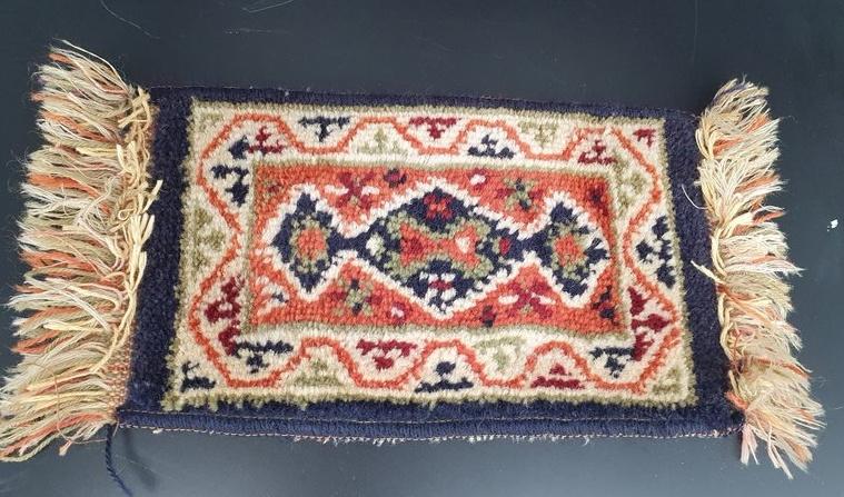 1155 Vintage perzische tafelloper loper tafelkleedje tapijt, Gebruikt, 200 cm of meer, Rechthoekig, 50 tot 100 cm