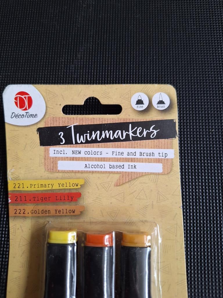 3 twinmarkers van Deco time, Hobby en Vrije tijd, Onbekend, Nieuw, Ophalen of Verzenden, Potlood of Stift