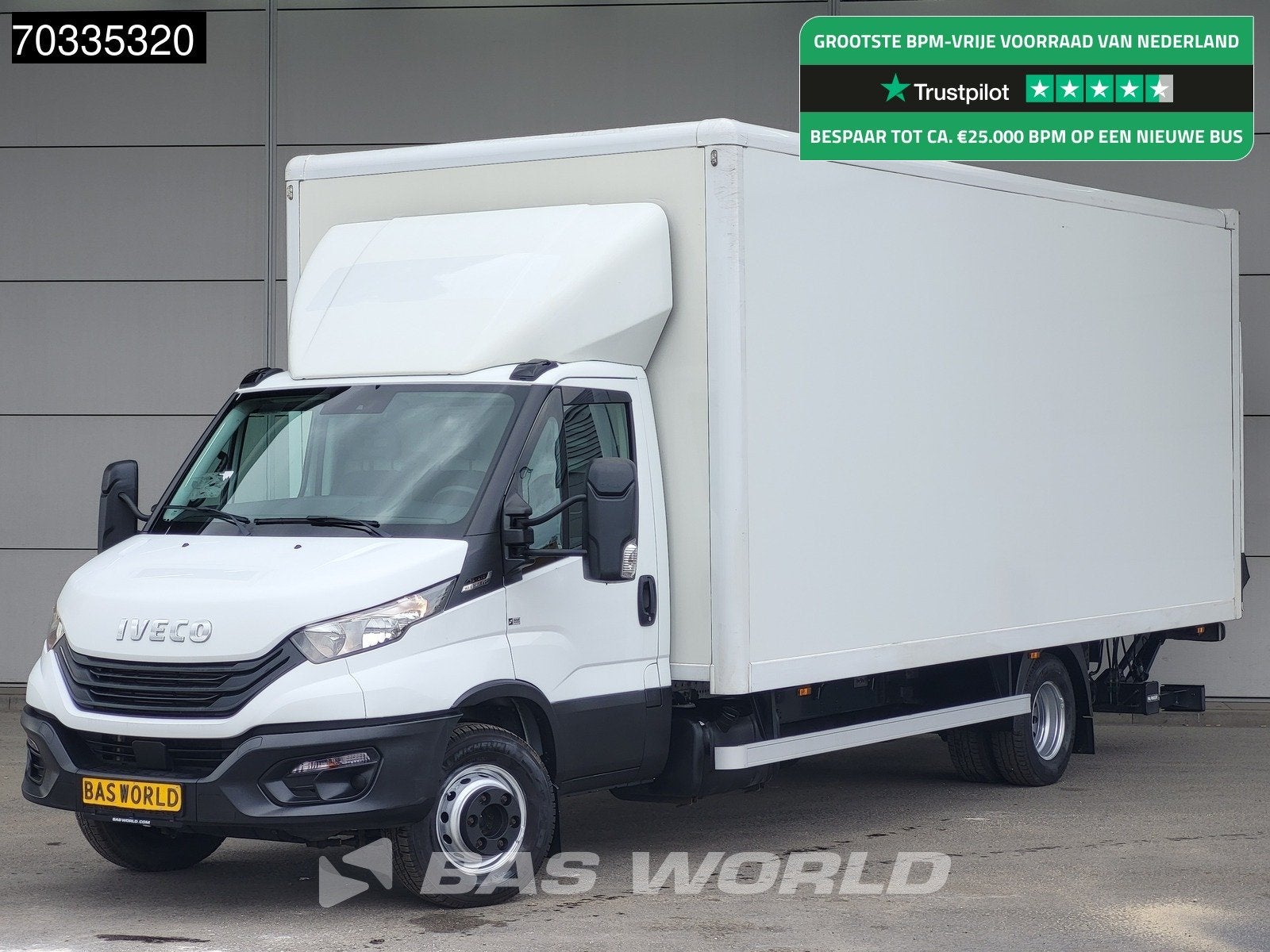Iveco Daily 72C21 3.0L Automaat 1000KG Laadklep Luchtvering, Automaat, Stof, Gebruikt, Euro 6