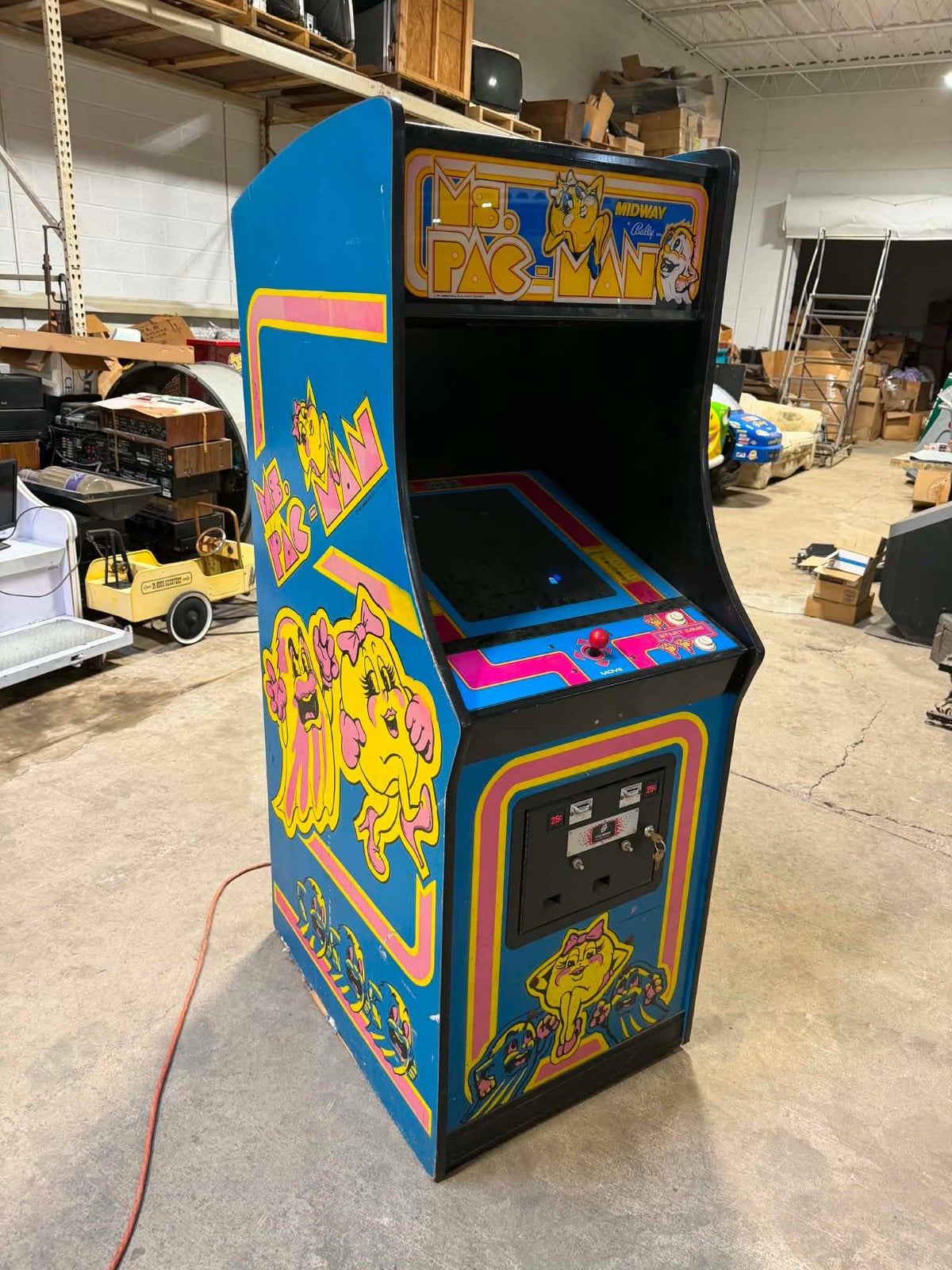 Ms Pacman arcade machine ongerestaureerde staat, Ophalen, Usa, Zo goed als nieuw, Ms pacman