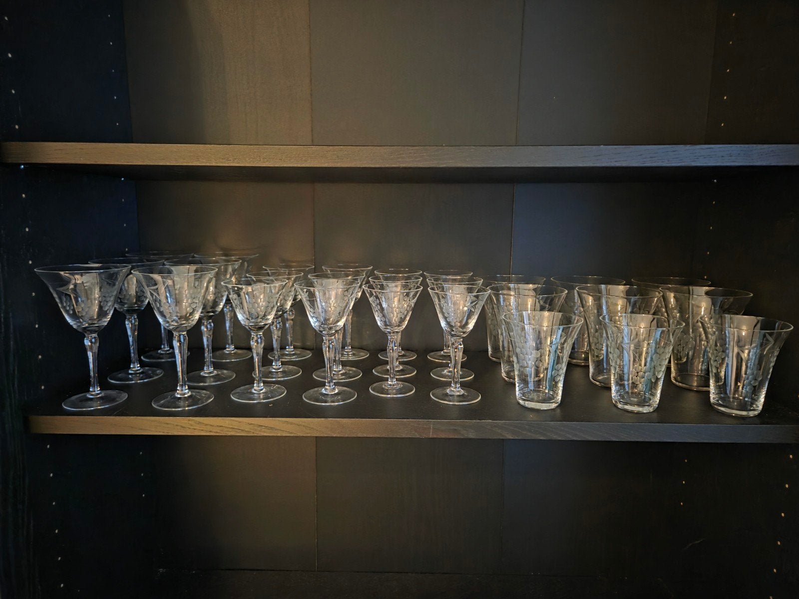 Set van diverse vintage glazen, Ophalen