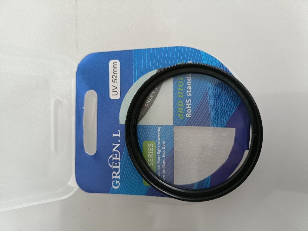 Green.L UV Filter 52mm voor camera lens, Overige merken, Ophalen of Verzenden, 50 tot 60 mm, Met schroefdraad