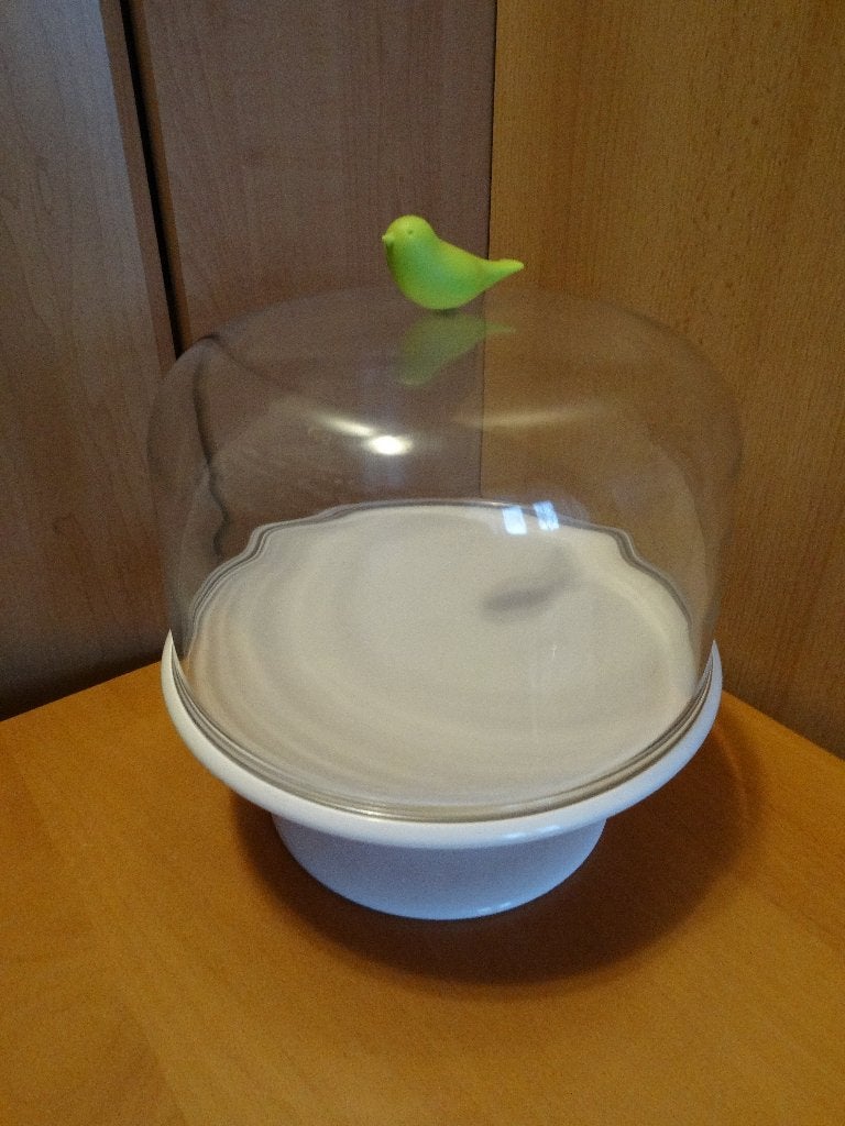 Sparrow caketray, Kunststof, Met deksel, Verzenden, 23 cm