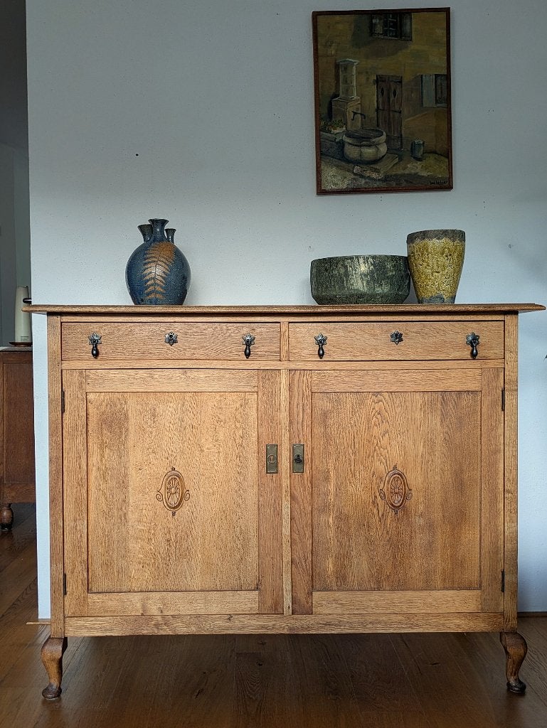 Antiek eiken dressoir kast 100*48*130 cm, Huis en Inrichting, Gebruikt, 100 tot 150 cm, Eikenhout, Met lade(s)