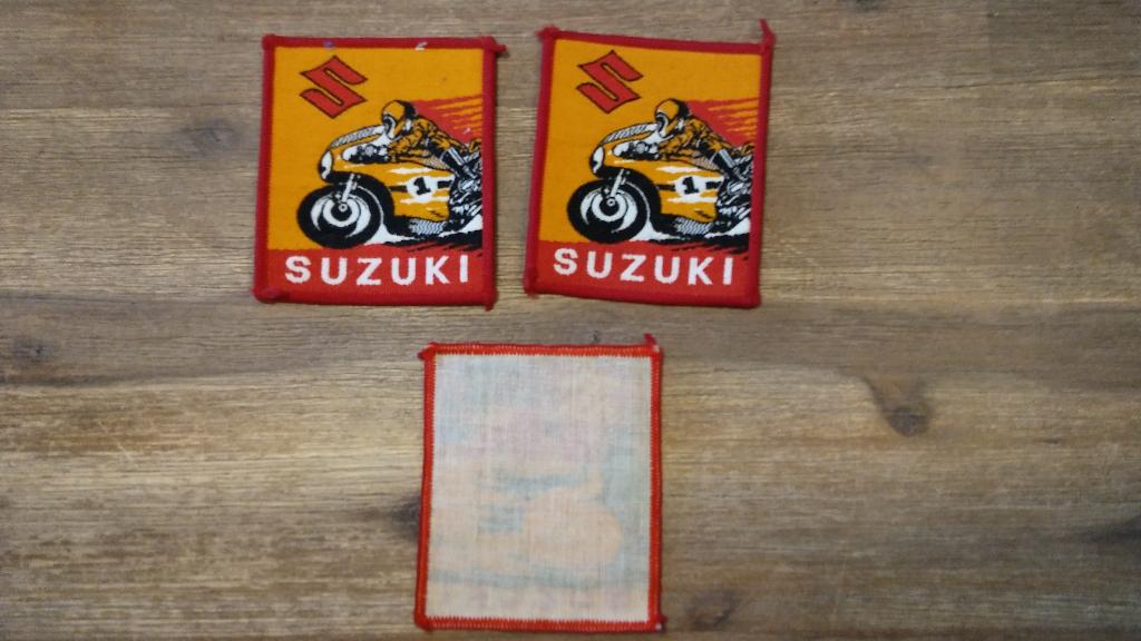 Suzuki motor logo race merk vintage patch embleem kleding, Ophalen of Verzenden, Nieuw, Kleding