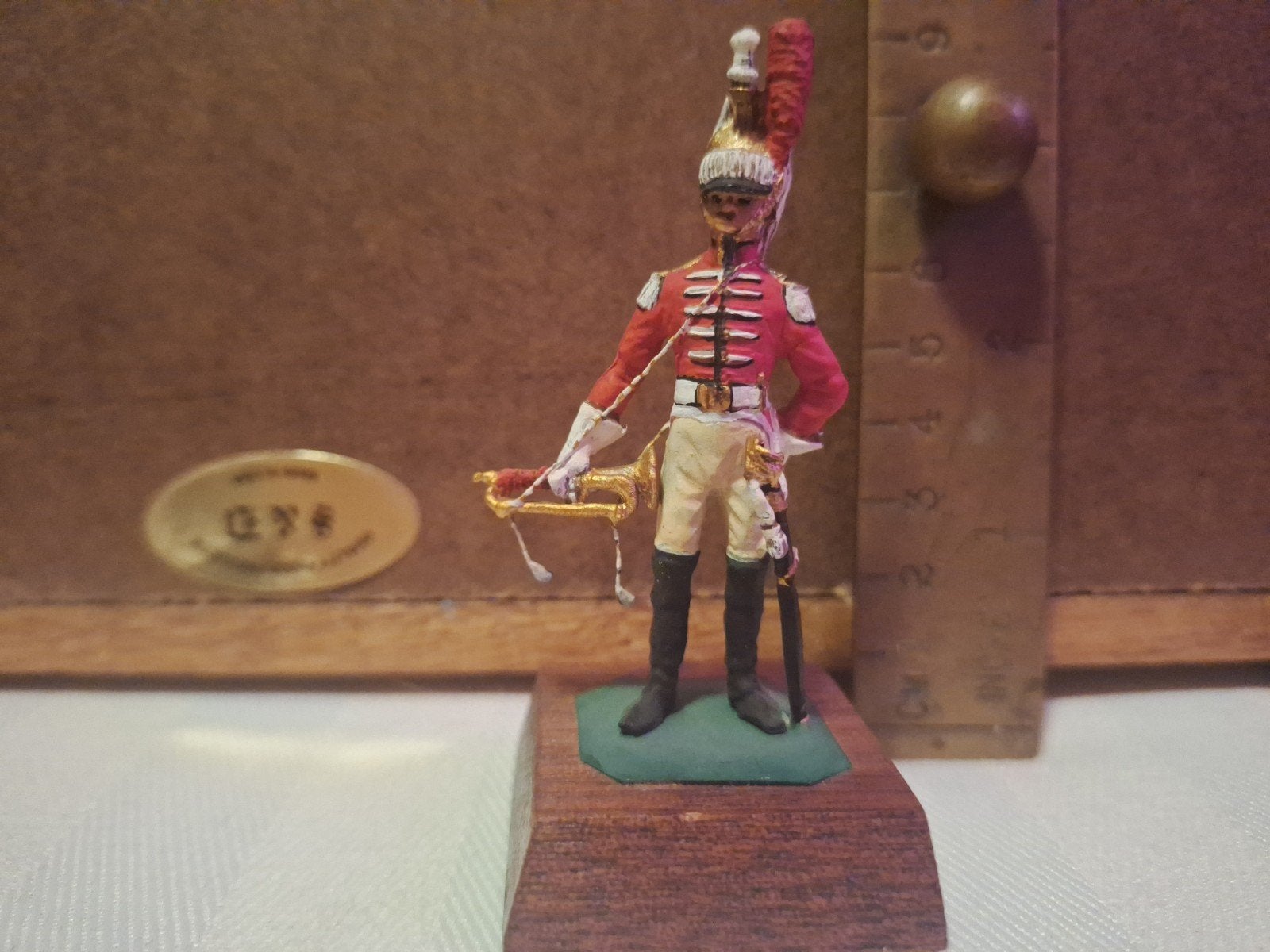 Tinnen soldaatje Franse Cavalerie Napoleontische tijd, Verzenden, Zo goed als nieuw, 1:35 tot 1:50, Figuur of Figuren
