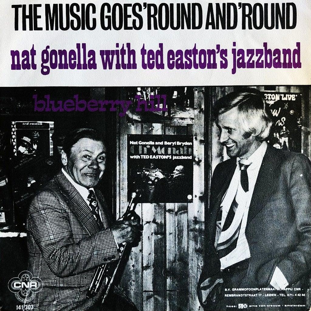 1975	Nat Gonella & Ted Easton's Jazz  The Music Goes Round, Cd's en Dvd's, Fotohoes, 7 inch, Ophalen of Verzenden, Zo goed als nieuw