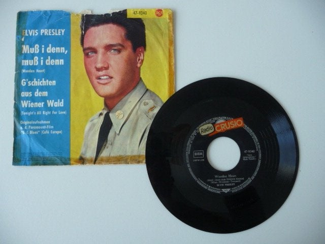 single ELVIS PRESLEY - MUSS I DENN - (WOODEN HEART)RCA REC., Gebruikt, 7 inch, Ophalen of Verzenden, Pop
