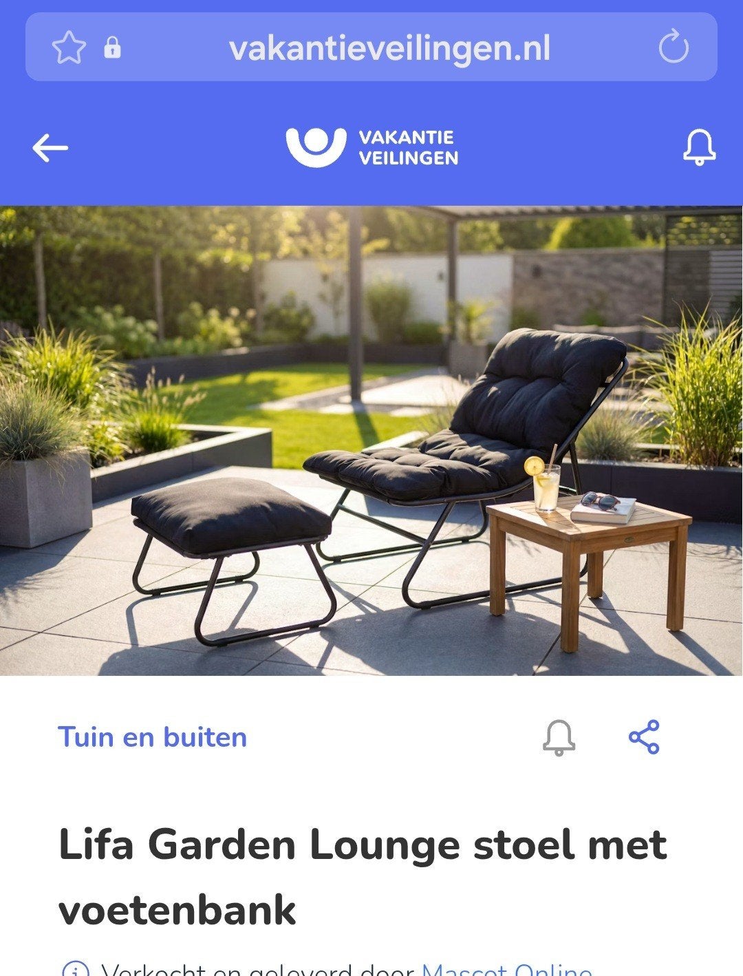 Nieuwe lounge stoel met voetenbankje, Ophalen of Verzenden