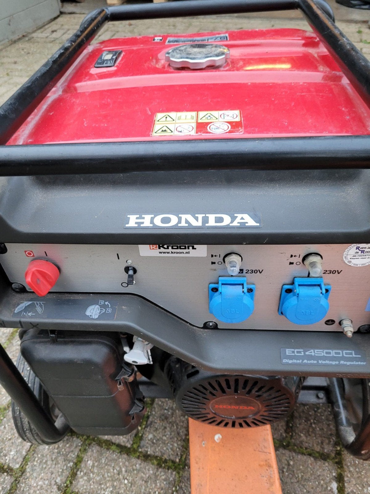 Honda EG4500CL Generator met Digitale AVR, Ophalen, Zo goed als nieuw, Minder dan 5 kVA, Benzine