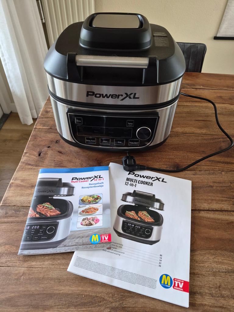 PowerXL Multi Cooker 12-in-1 Airfryer - Zo goed als nieuw, Witgoed en Apparatuur, Airfryers, Ophalen of Verzenden, Zo goed als nieuw