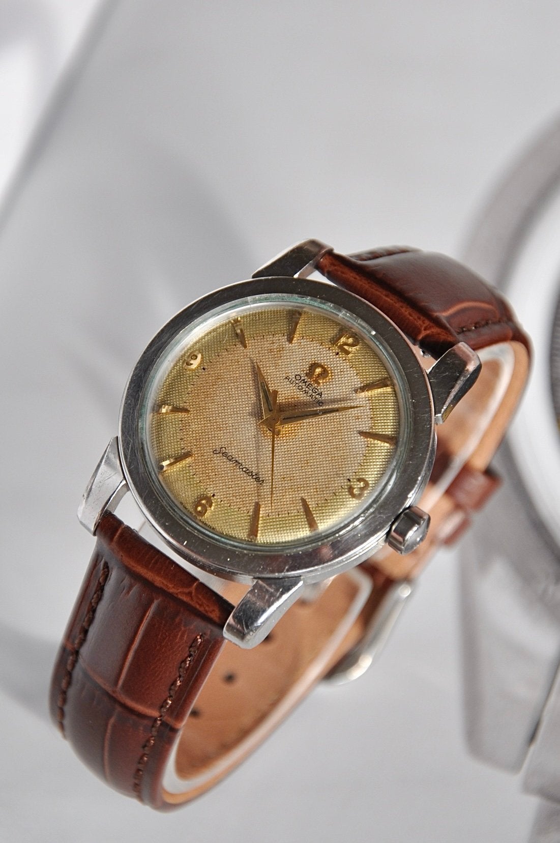 Omega Seamaster “Waffle”, Ophalen of Verzenden, Staal, Omega, 1960 of later