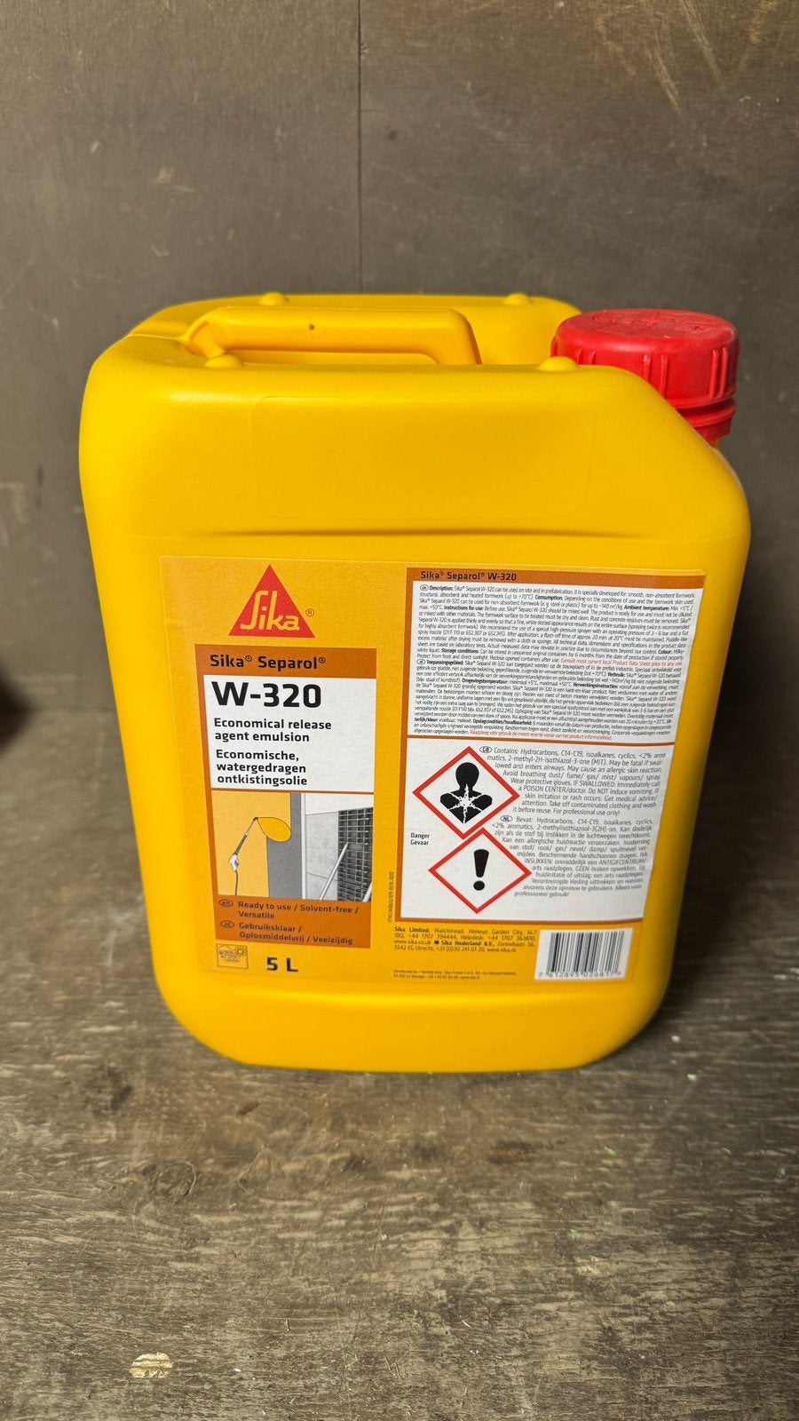 Sika Separol W-320 Ontkistingsolie 5L, 5 tot 10 liter, Ophalen of Verzenden, Nieuw, Grijs