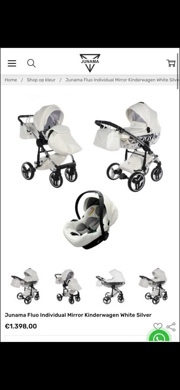 Luxe kinderwagen nieuw, Fietsen en Brommers, Ophalen, Zo goed als nieuw
